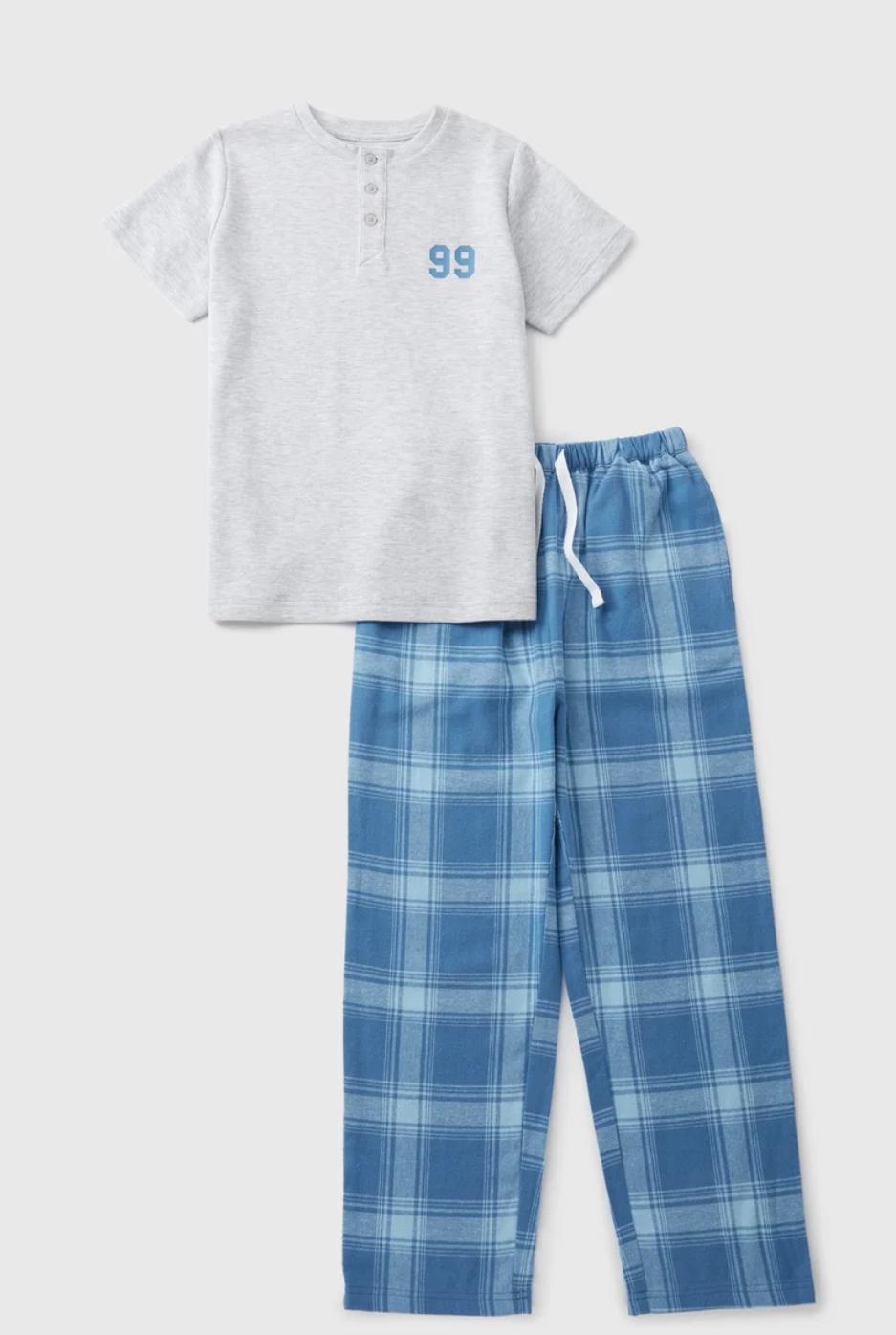 Blue Check Trousers Pyjama