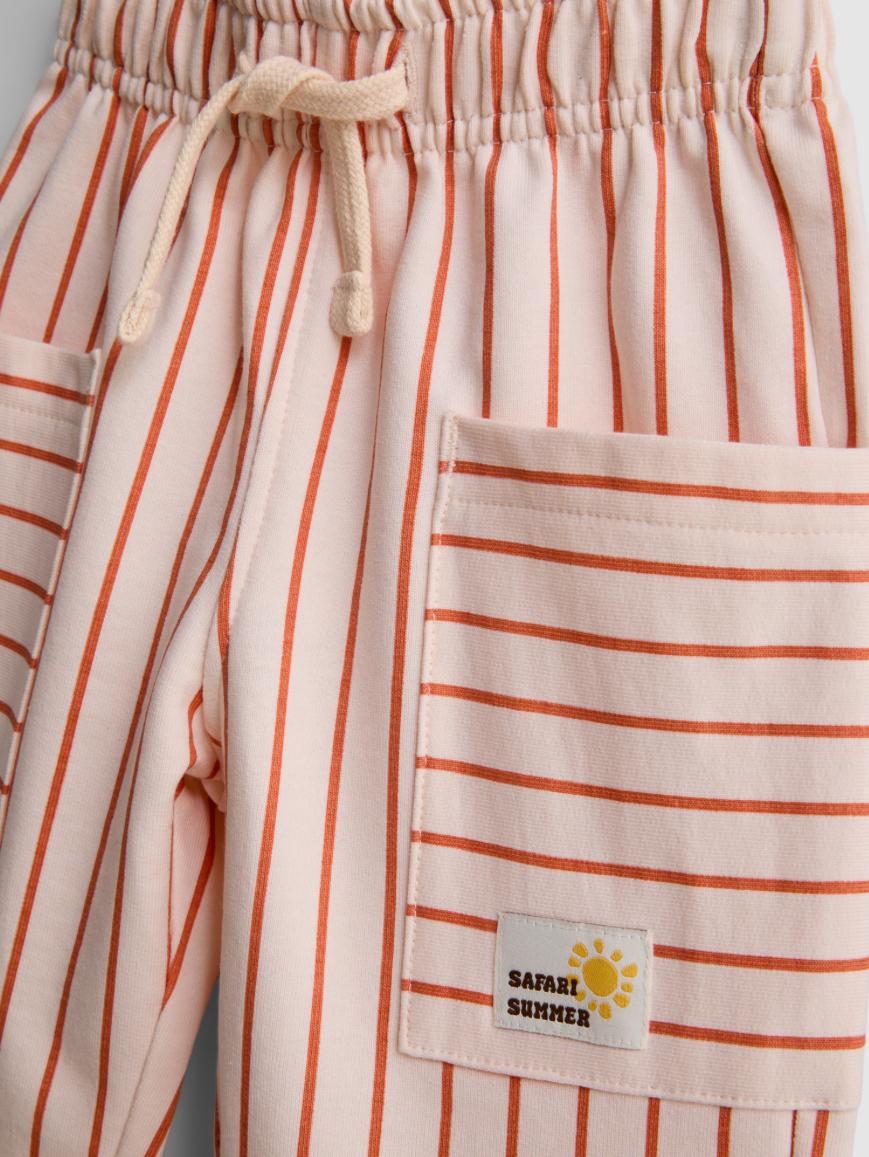 Safari Summer T-shirt and Stripe Trousers Set