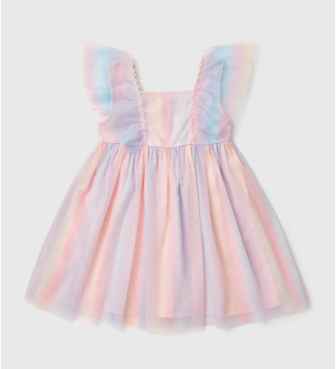 Multicolored Mesh Dress