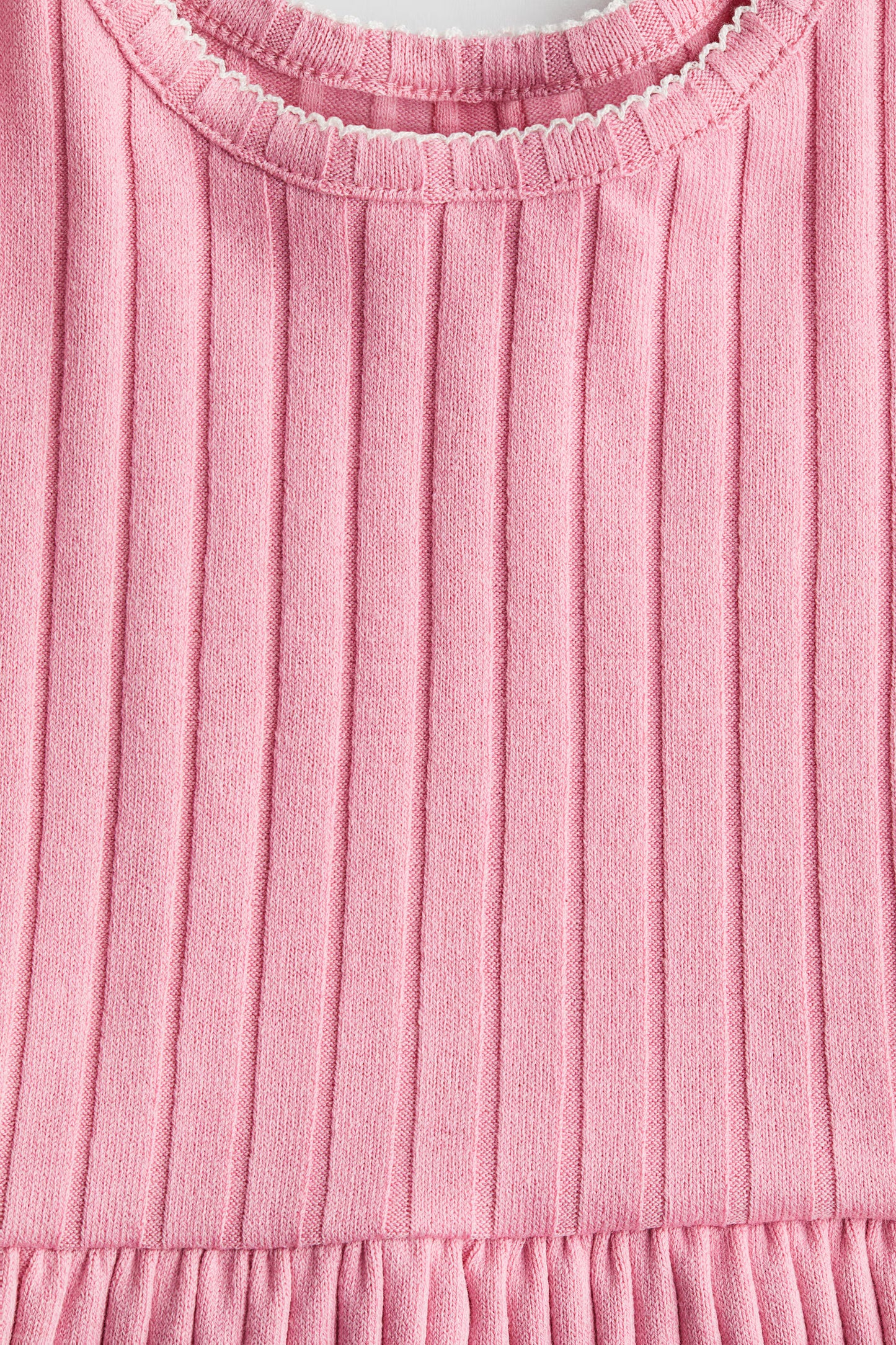 Pink Rib-Knit Dress