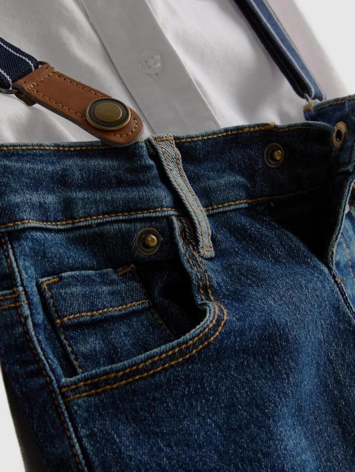 Shirt and Jeans with Braces Set