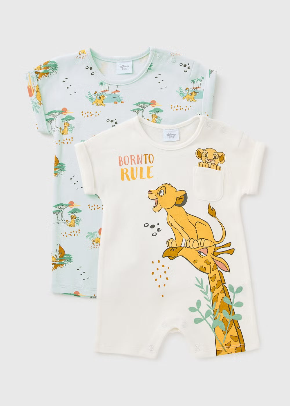 Disney 2 Pack Baby Lion King Rompers