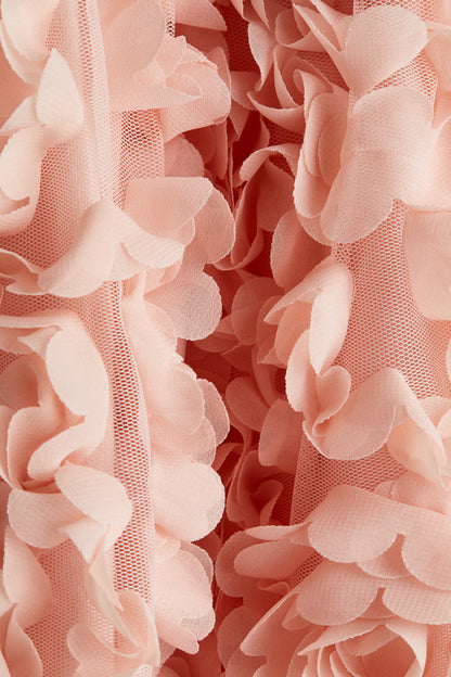 Floral-appliqué jersey dress