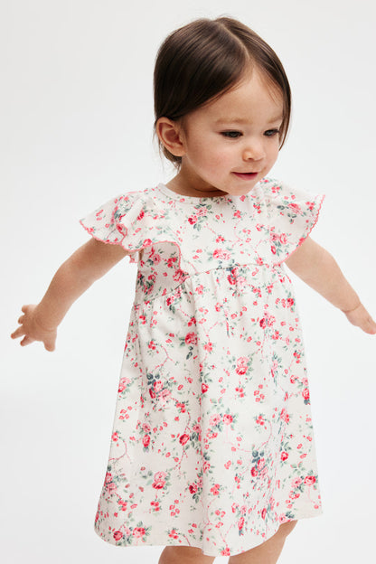 Floral-print cotton dress