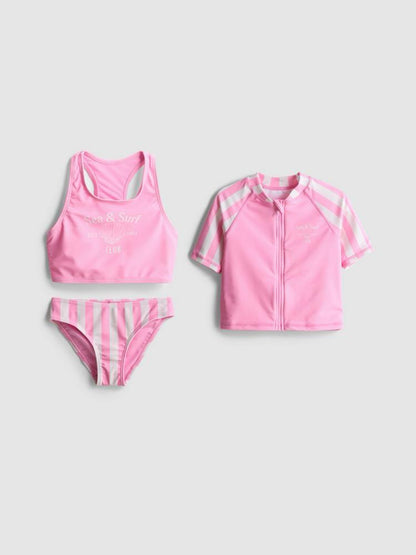 3 Piece Pink Swimsuit