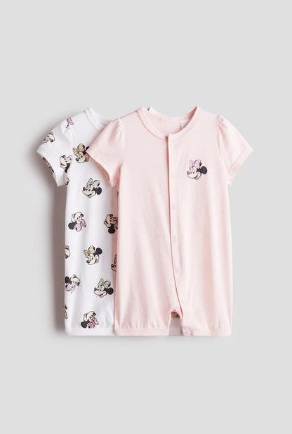 2 Pk Minnie Mouse Rompers