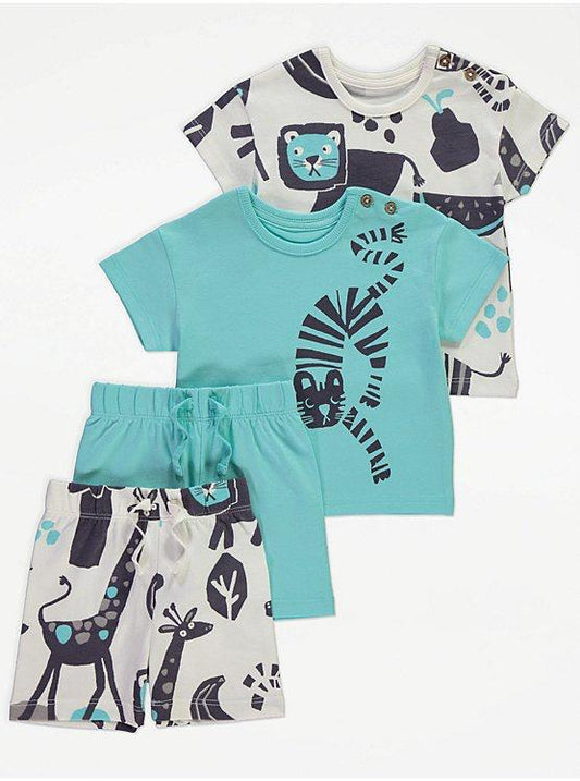 Abstract Animal T-shirt and Shorts Set 2 Pack