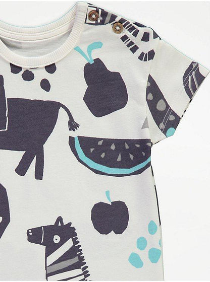 Abstract Animal T-shirt and Shorts Set 2 Pack