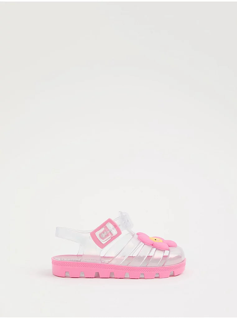 Clear Flower Jelly Fisherman Sandals