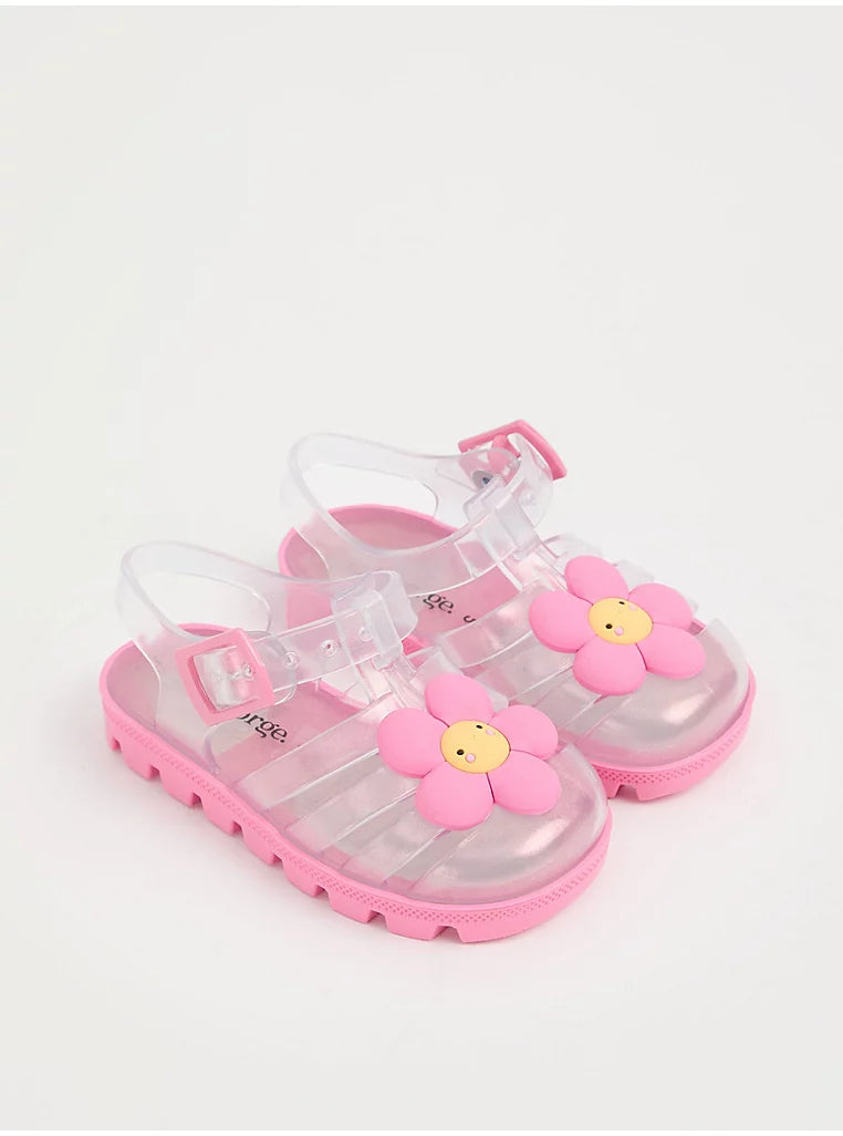 Clear Flower Jelly Fisherman Sandals