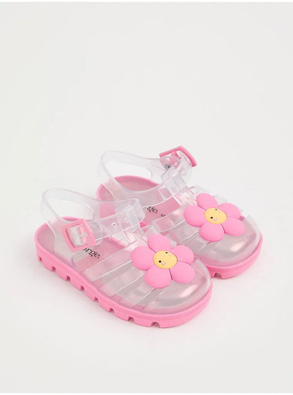 Clear Flower Jelly Fisherman Sandals