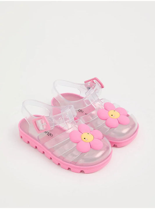 Clear Flower Jelly Fisherman Sandals