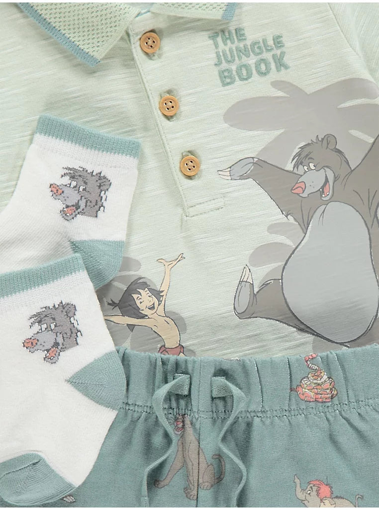 Disney The Jungle Book Polo Top Shorts and Socks Set