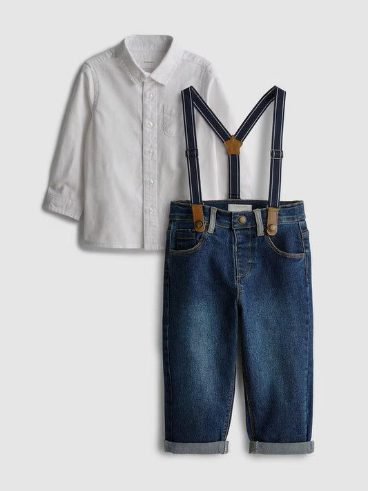 Shirt and Jeans with Braces Set