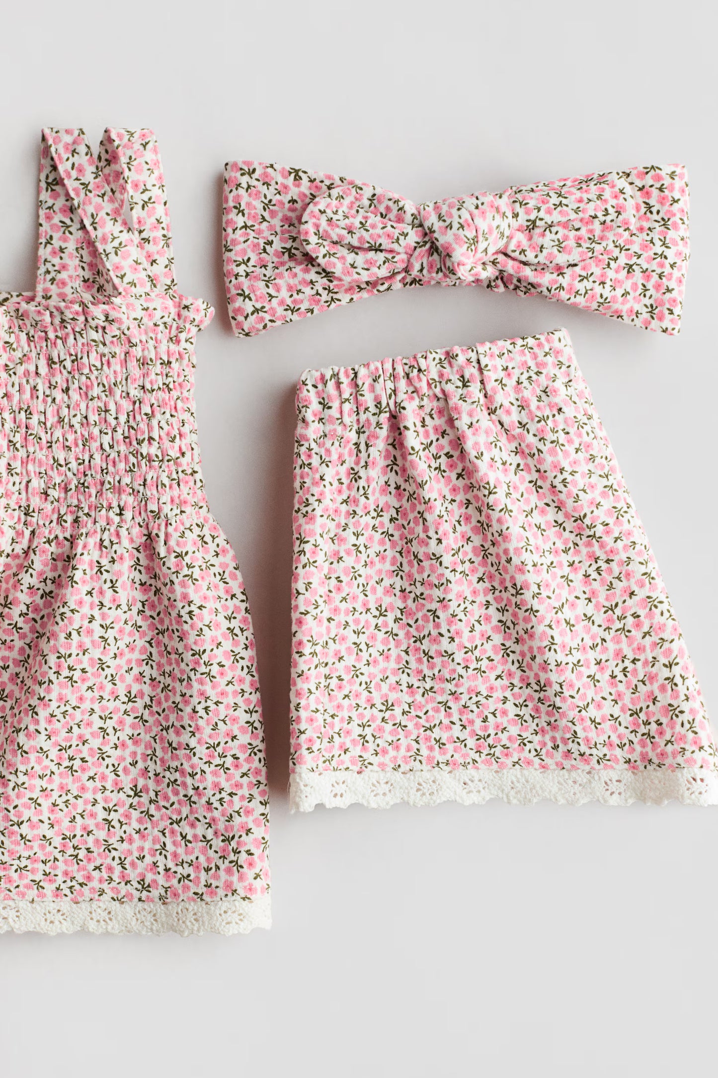 Floral 3-piece cotton set