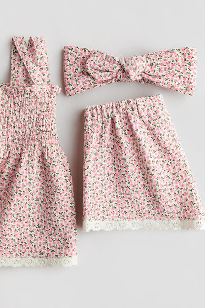 Floral 3-piece cotton set