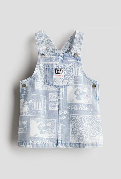 Patterned Dungaree Dress
