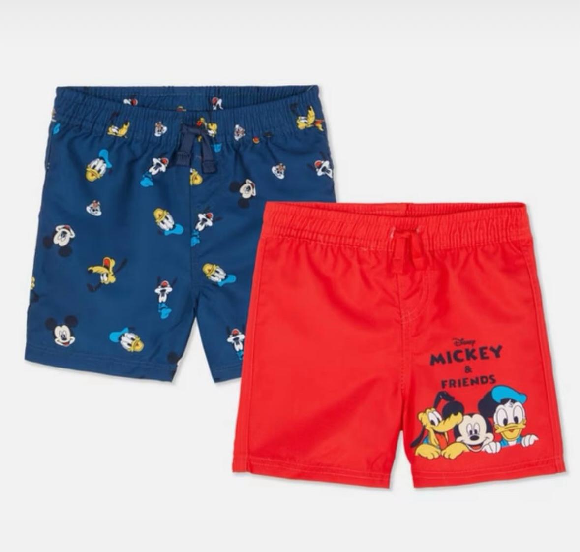 Mickey Mouse 2 pack swim shorts