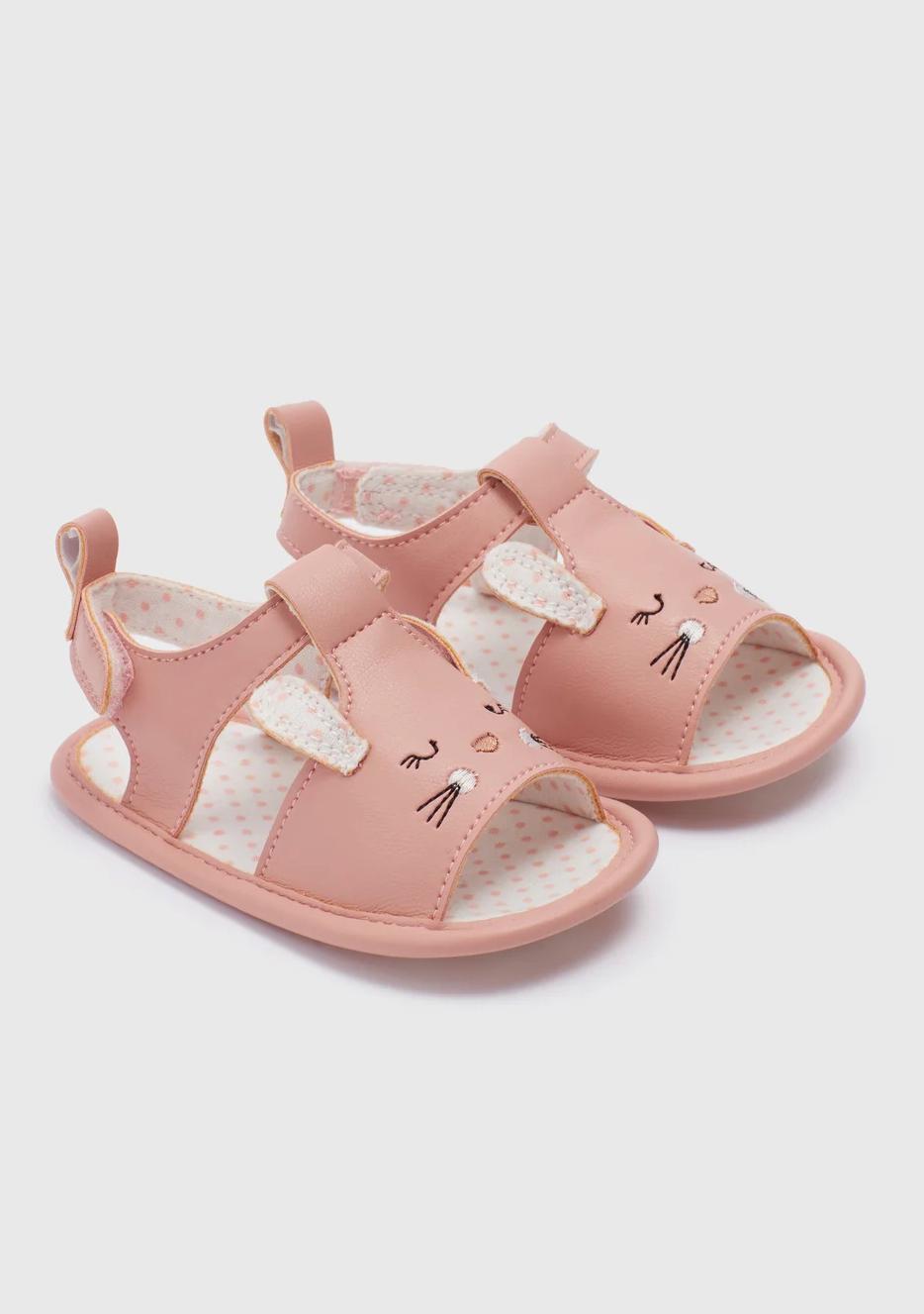 Pink Bunny Baby Sandals