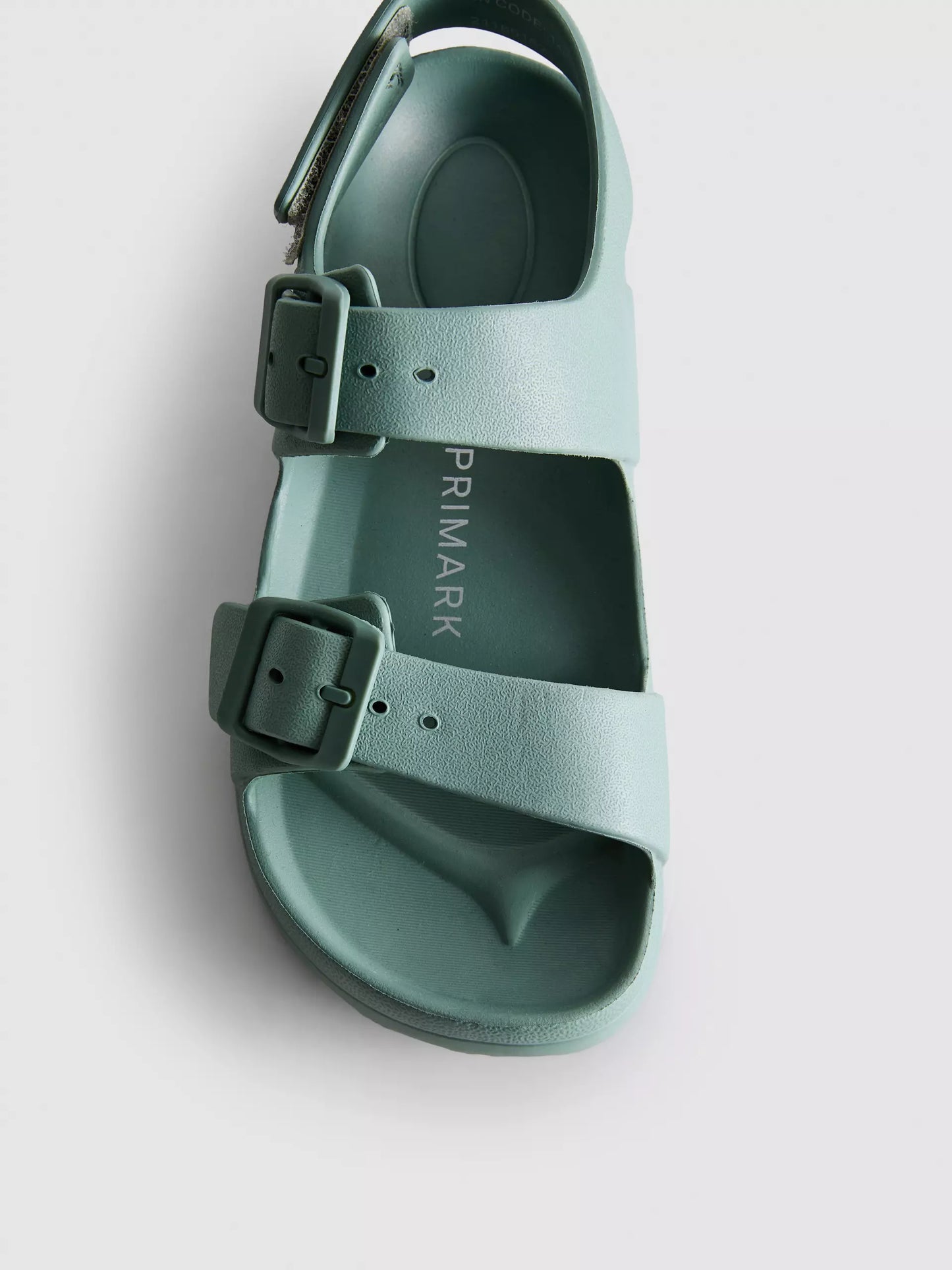 Double Buckle Green Straps Sandals