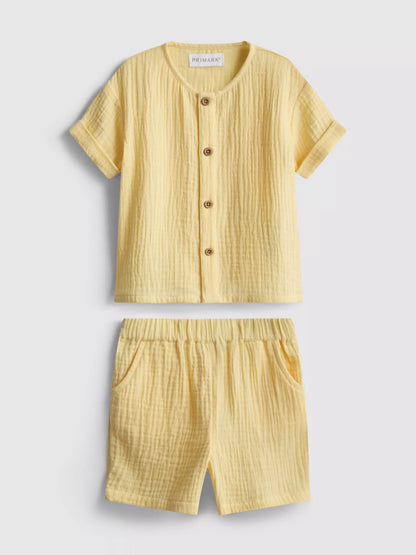 Cheesecloth Shirt and Shorts Set