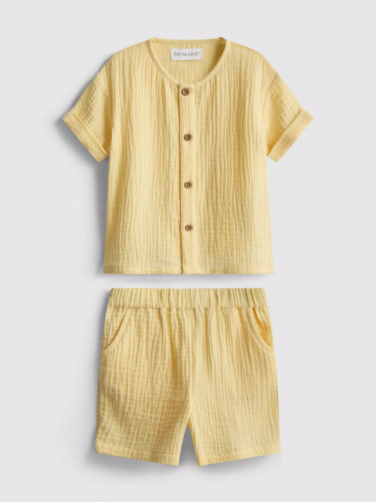 Cheesecloth Shirt and Shorts Set