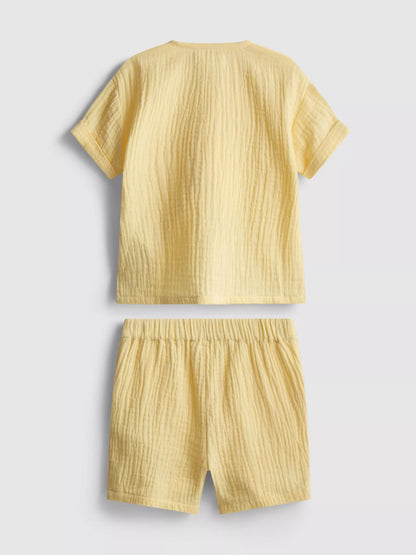 Cheesecloth Shirt and Shorts Set