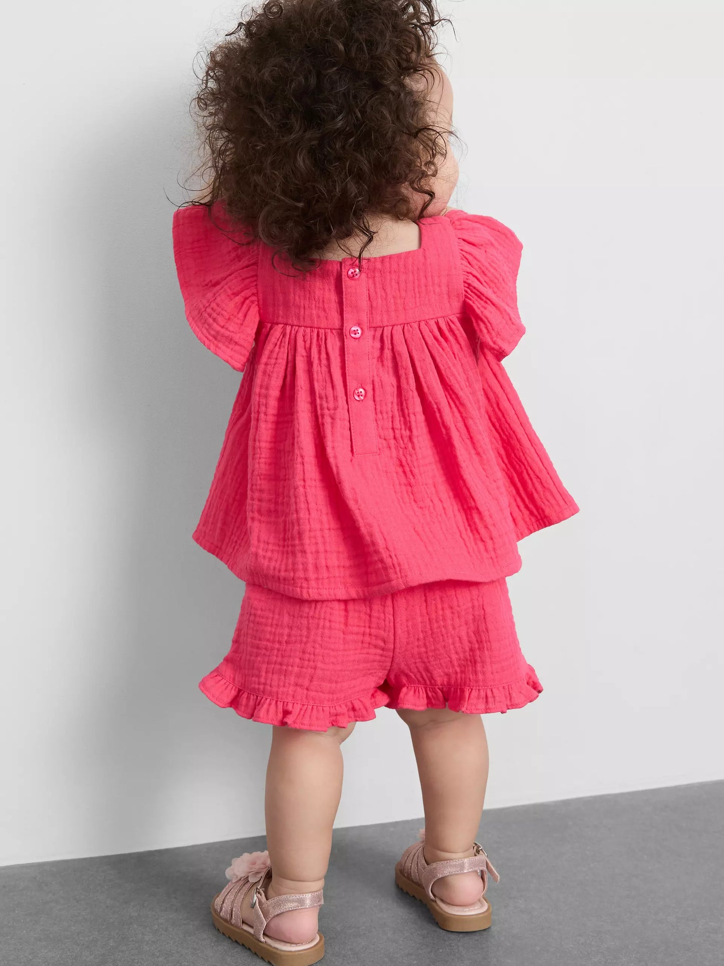 Square Neck Blouse and Shorts Set