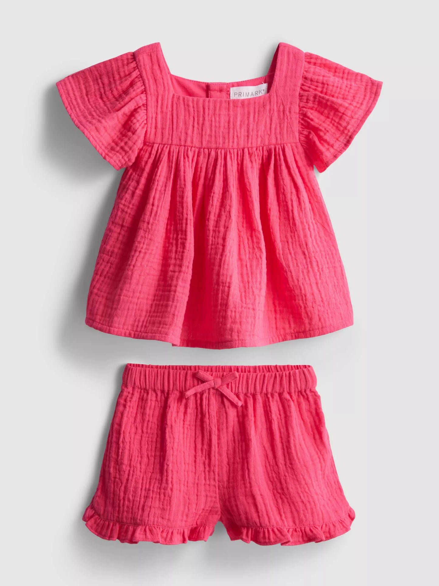 Square Neck Blouse and Shorts Set