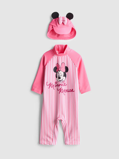 Disney's Minnie Mouse Swimsuit and Sun Hat Set