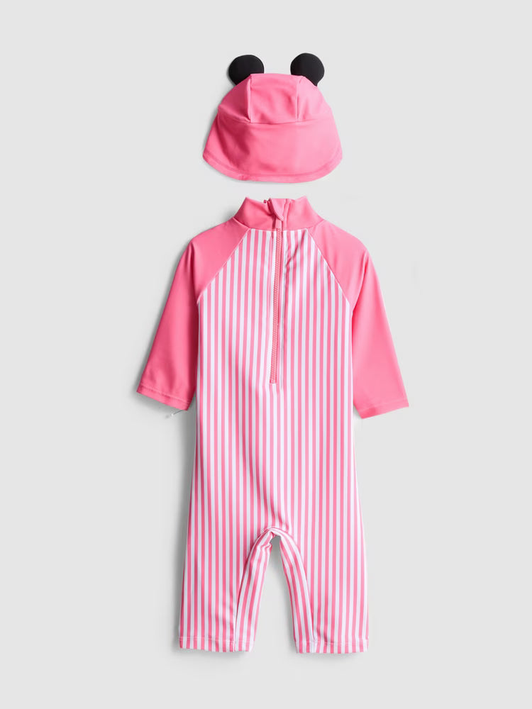 Disney's Minnie Mouse Swimsuit and Sun Hat Set
