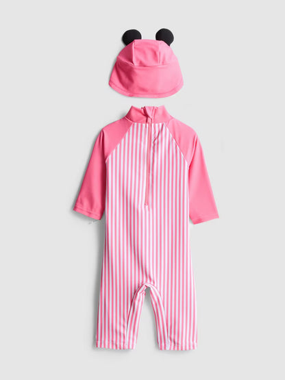 Disney's Minnie Mouse Swimsuit and Sun Hat Set