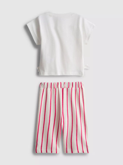 Fruit Appliqué T-Shirt and Trousers Set