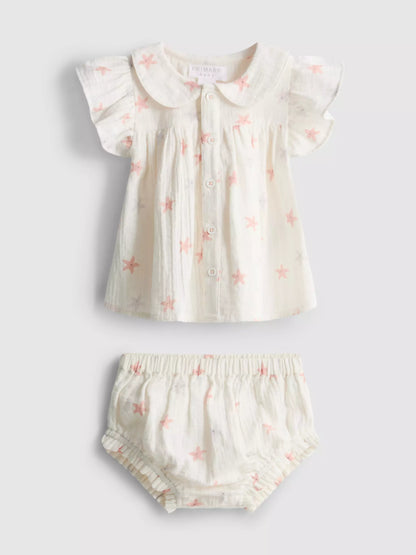 Star Graphic Blouse and Bloomers Set