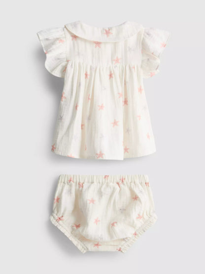 Star Graphic Blouse and Bloomers Set