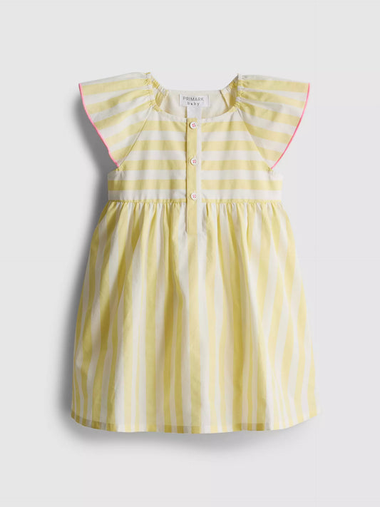 Stripe Yellow Smock Dress