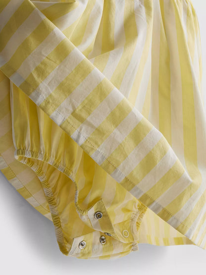 Stripe Yellow Smock Dress