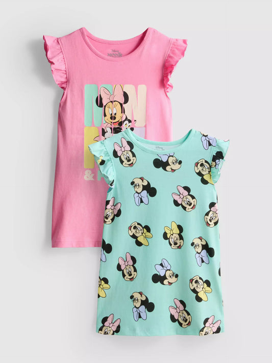 2pk Disney's Minnie Mouse Ruffle Sleep T-Shirts