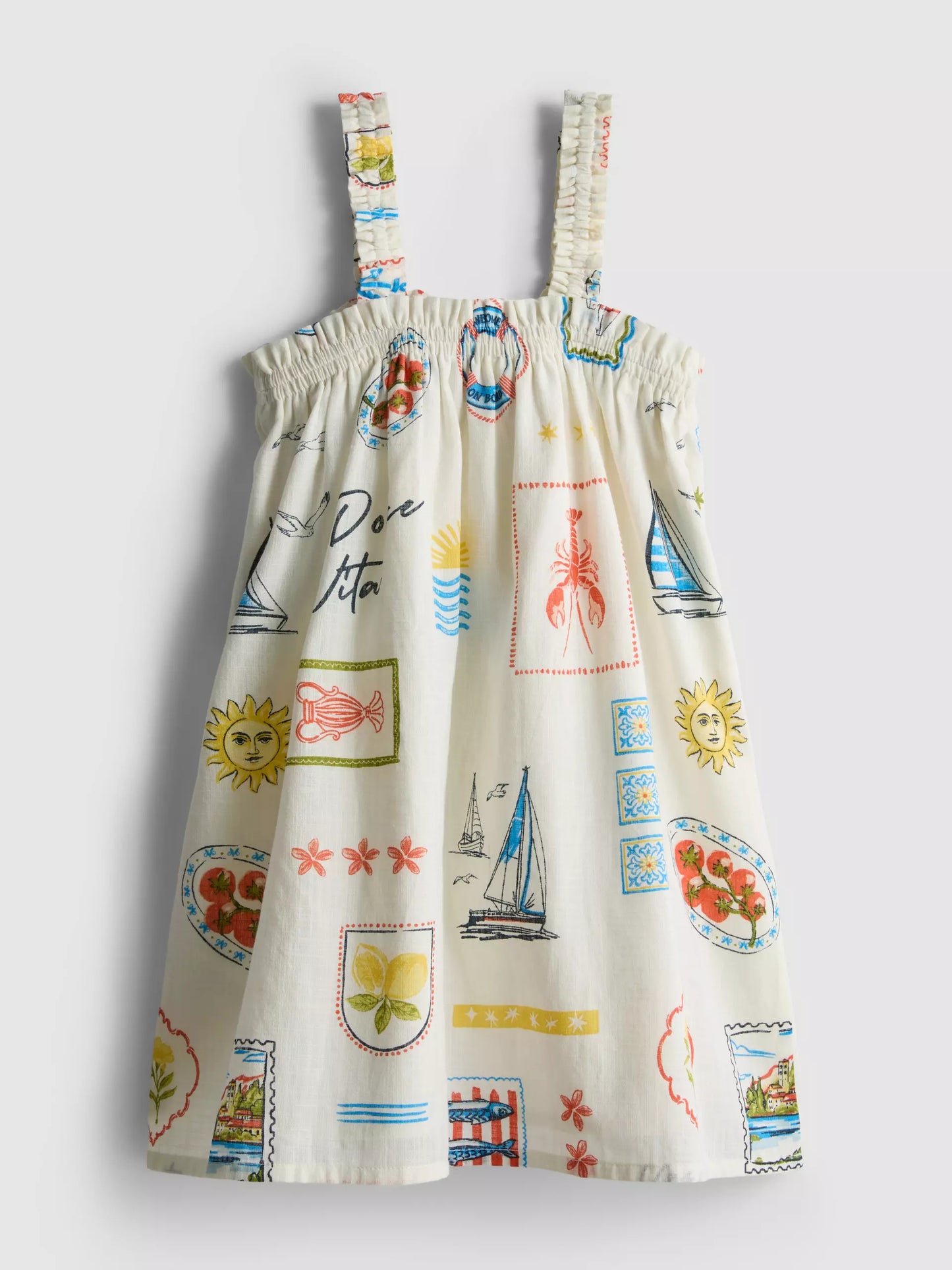 Postcard Printed Dress