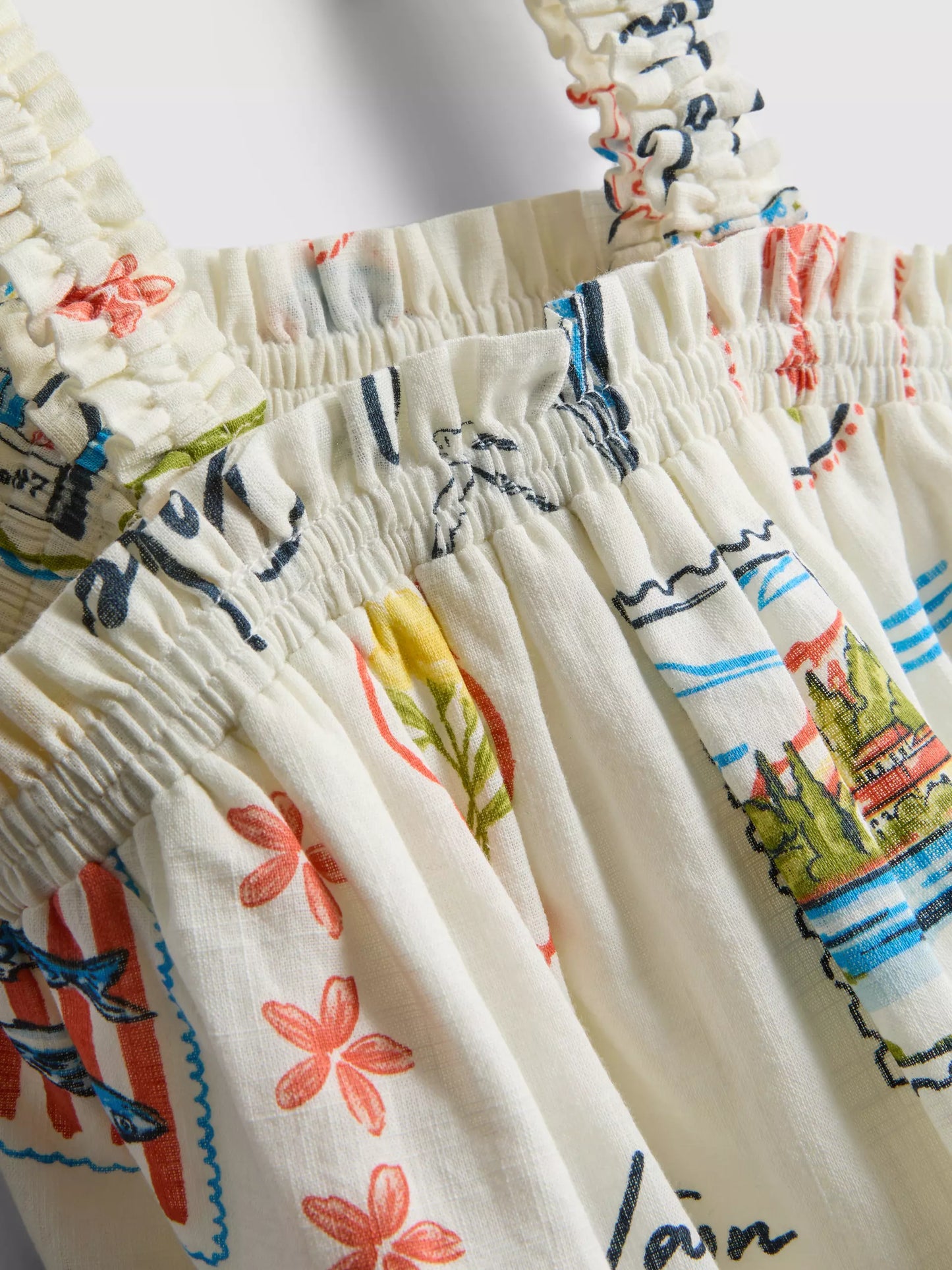 Postcard Printed Dress