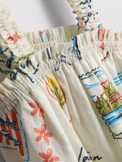 Postcard Printed Dress