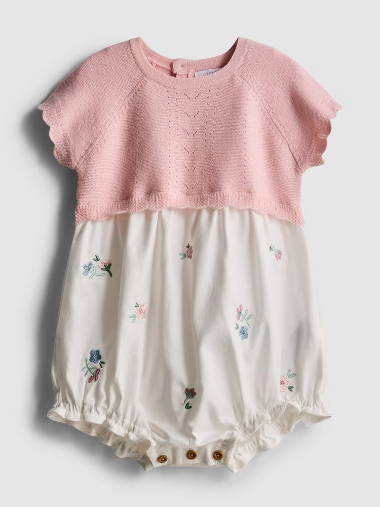 Embroidered Newborn Romper