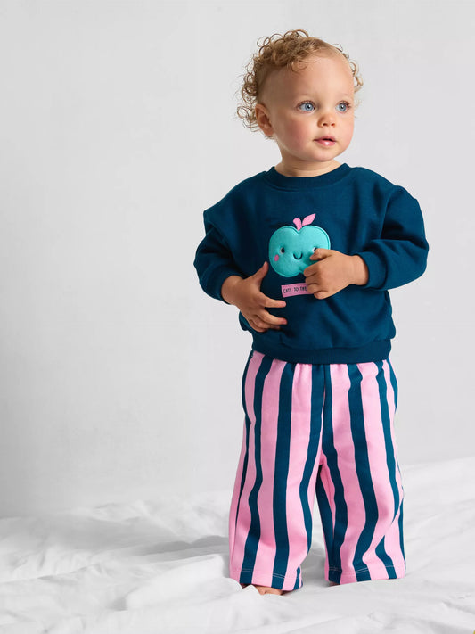 Cotton Rich Sweatshirt and Trousers Set
