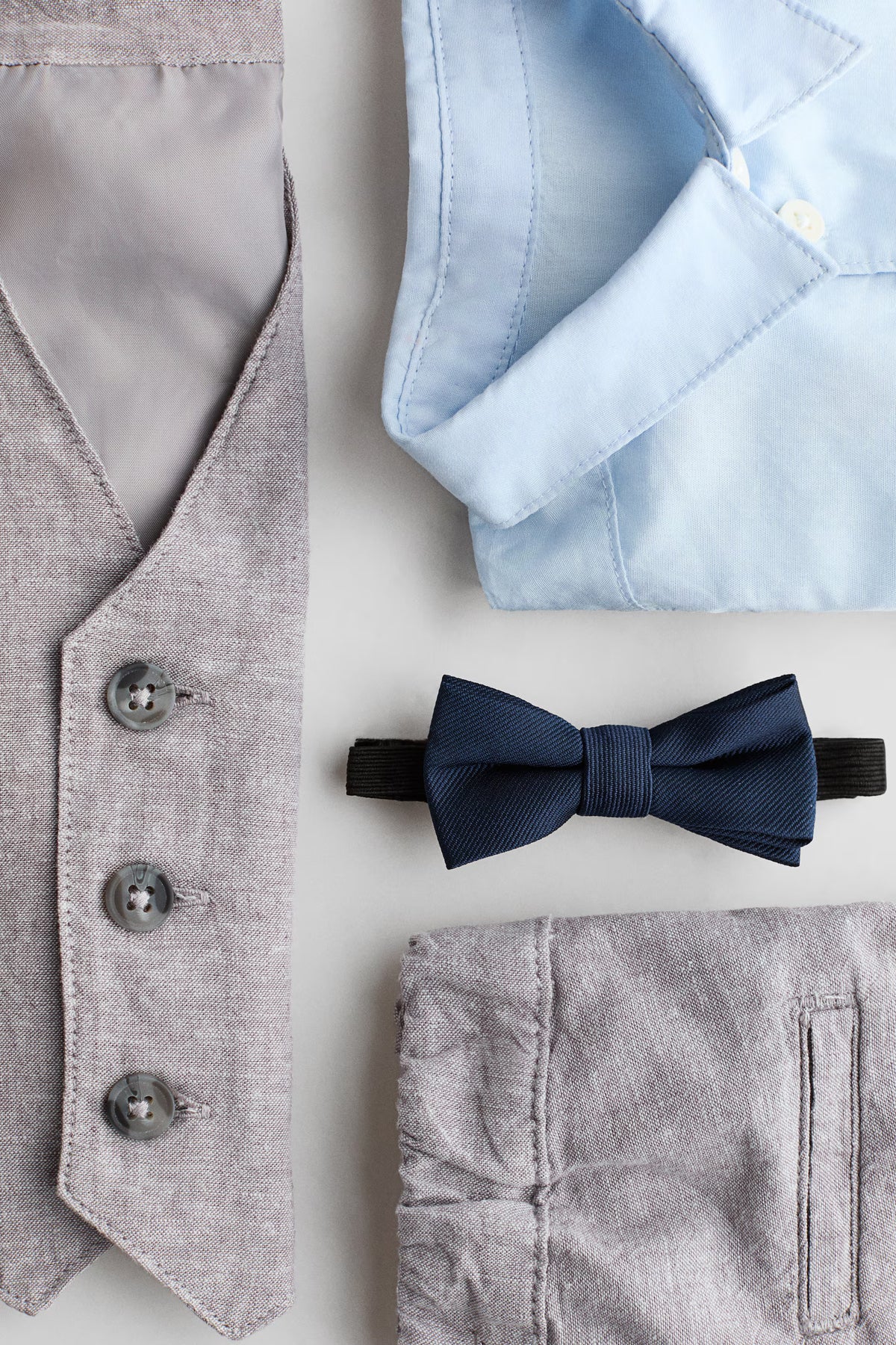 4-piece linen-blend dressy set