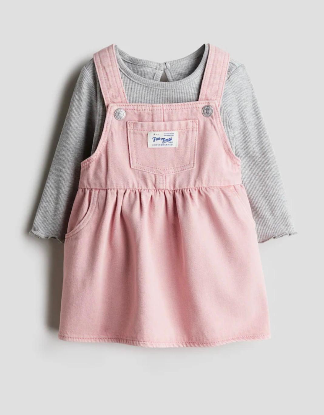 2 Piece Dungaree Dress