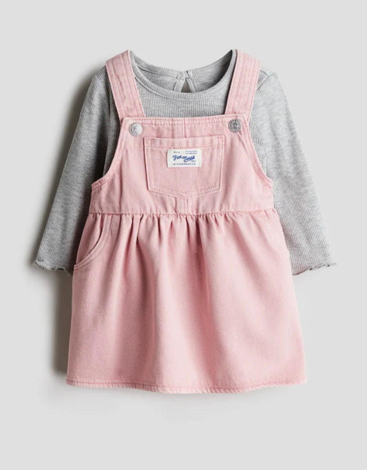 2 Piece Dungaree Dress