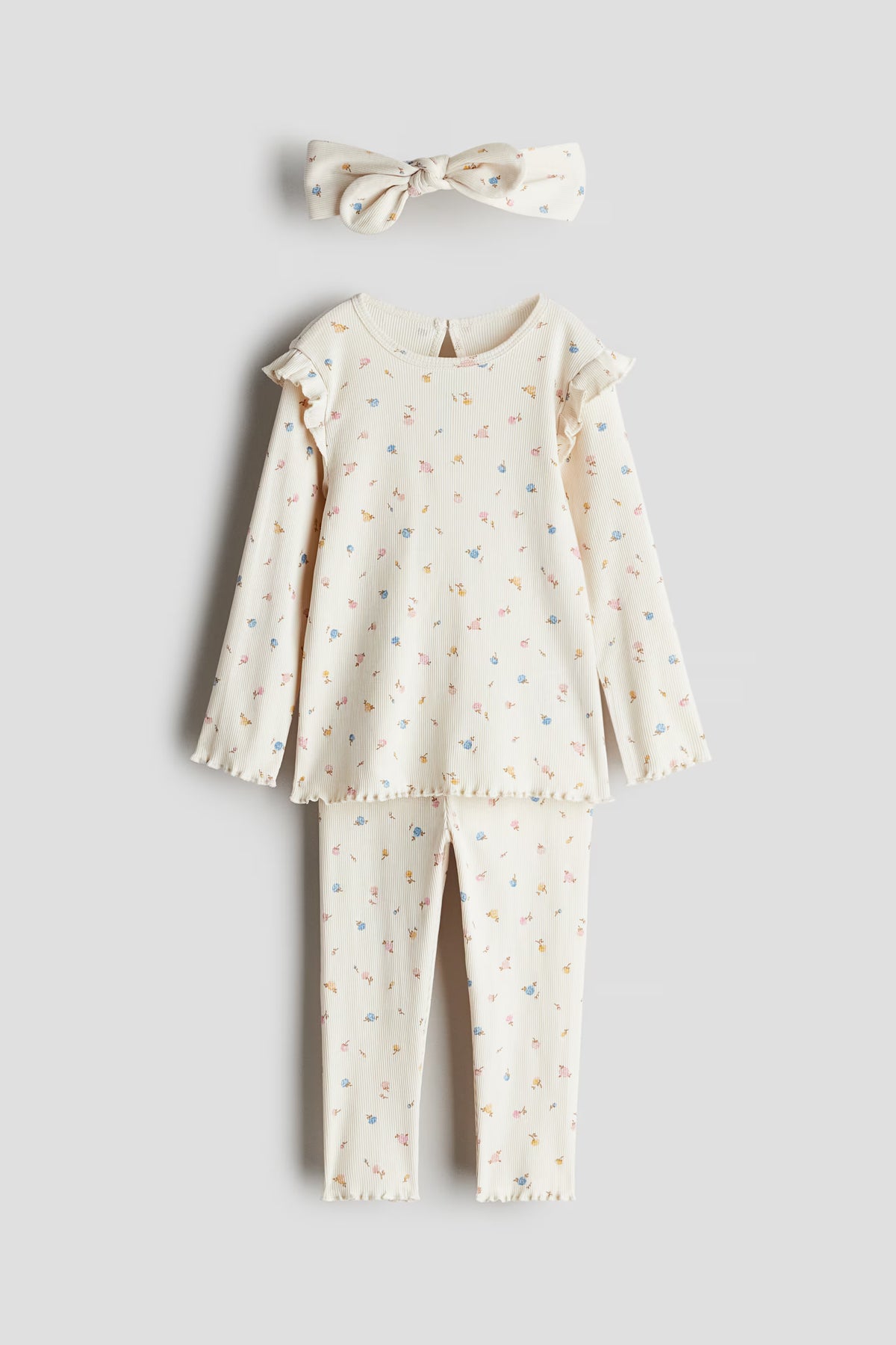 3-piece floral cotton jersey set
