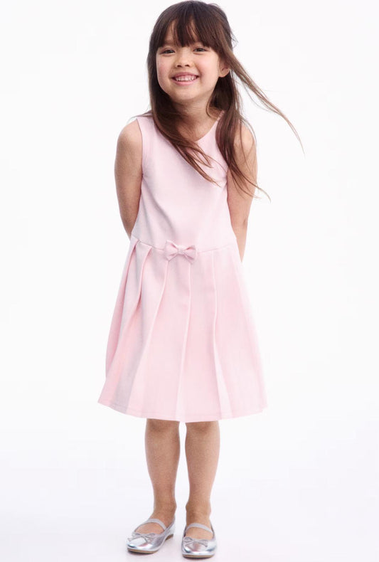 Bow detail jersey dress