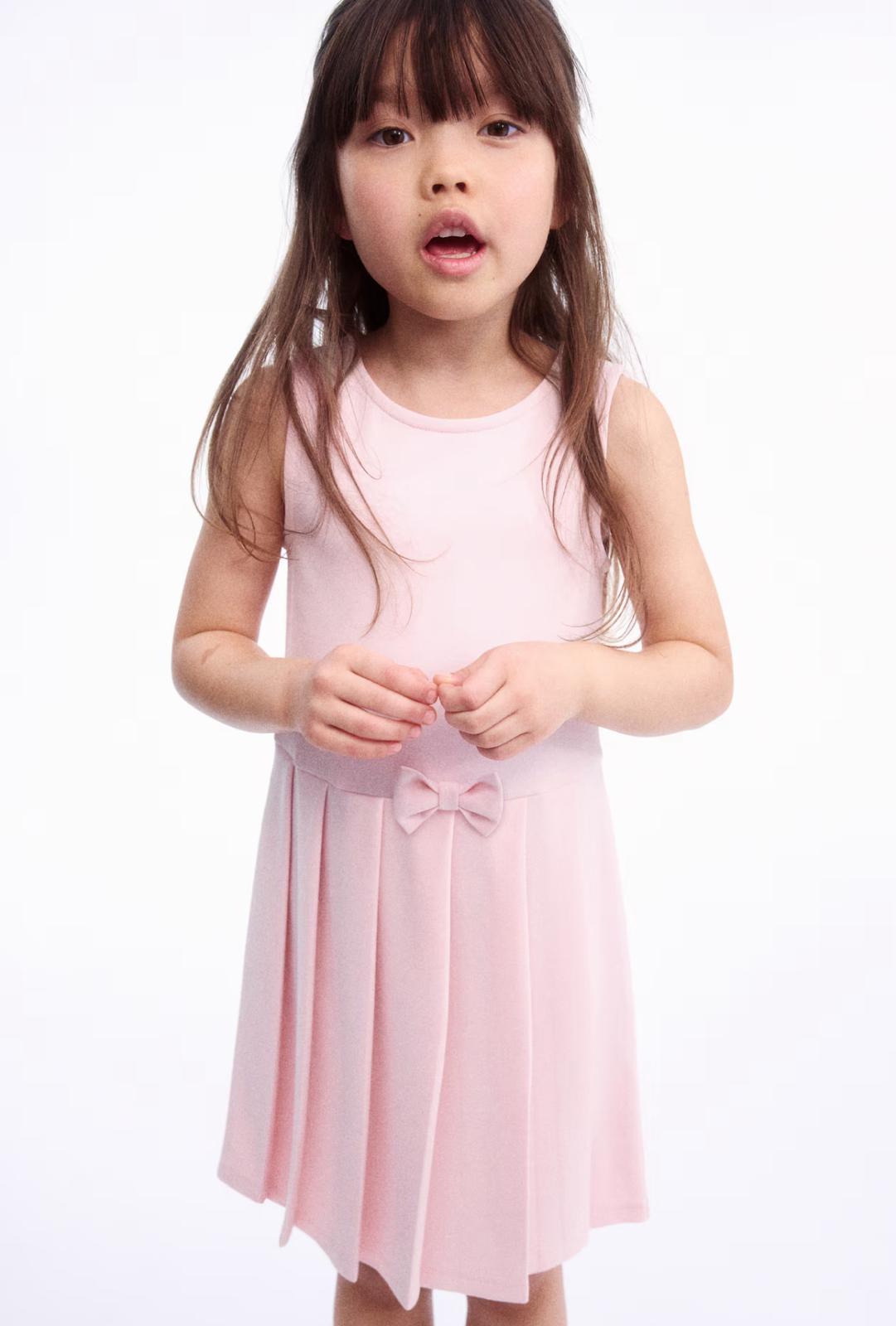 Bow detail jersey dress
