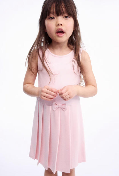 Bow detail jersey dress